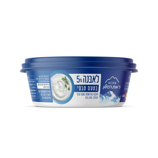 לאבנה בקר טבעי 5% 250 גרם מחלבת רמת הגולן