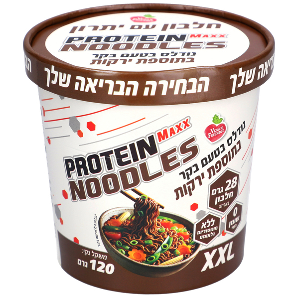 פרוטאין מקס - נודלס בטעם בקר בתוספת ירקות 120 גרם