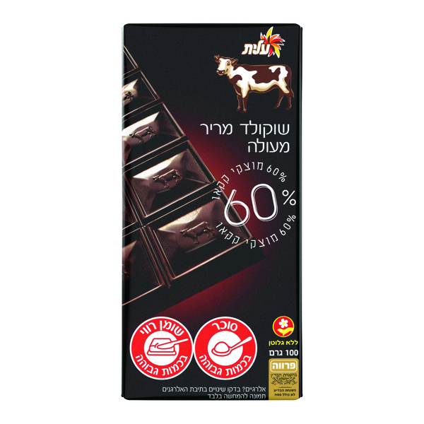 פרה שוק.מריר60% 100ג - מידע תזונתי