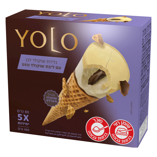 מאגדת טילון  YOLO בטעם שוקולד לבן עם ליב - מידע תזונתי