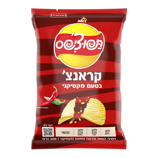 תפוצ`יפס אקסטרא מקסיקני 200 גרם +20 תו