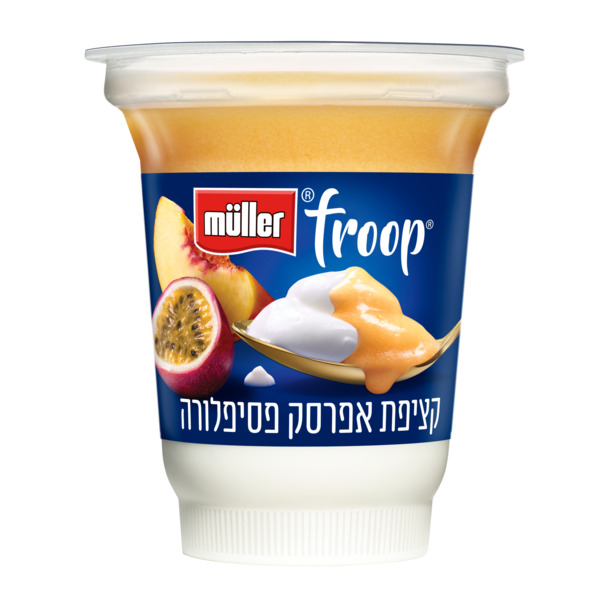 יוגורט ביו עם קציפת אפרסק ופסיפלורה 3% שומן 150 ג' מולר