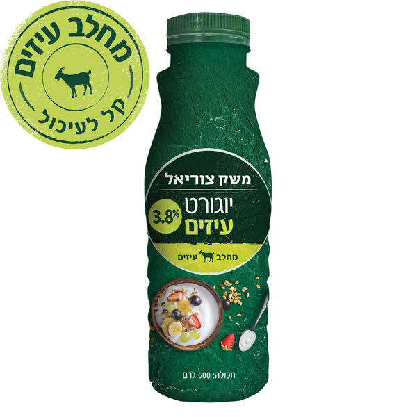 צוריאל יוגורט עיזים לשתייה 3% 500 מ"ל - מידע תזונתי