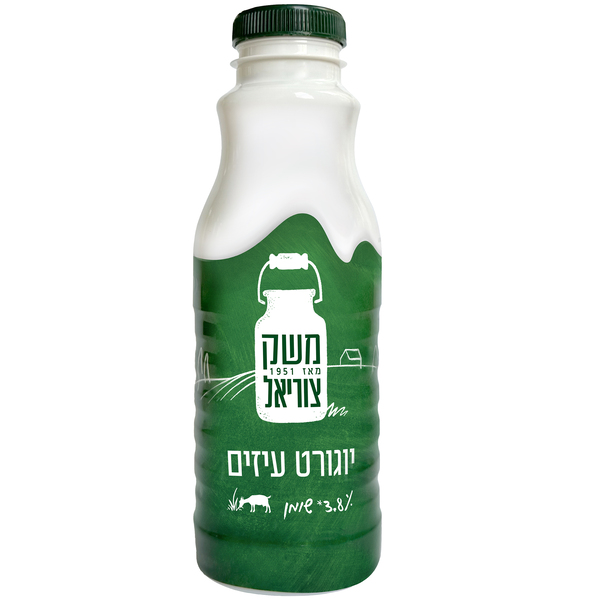 יוגורט מחלב עיזים לשתיה משק צוריאל כ- 3.8% שומן