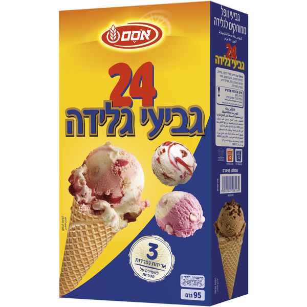 גביעי גלידה ממותקים 95ג' 24 יח' אוסם