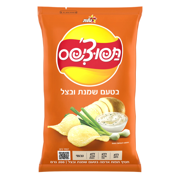 תפוצ'יפס שמנת בצל 200 גרם