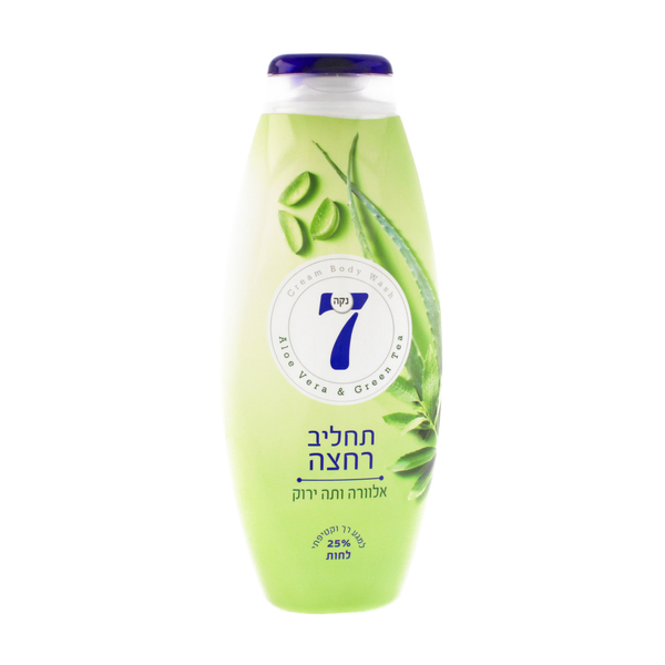 נקה 7 תחליב רחצה ארומה אלוורה ותה ירוק 750מ"ל