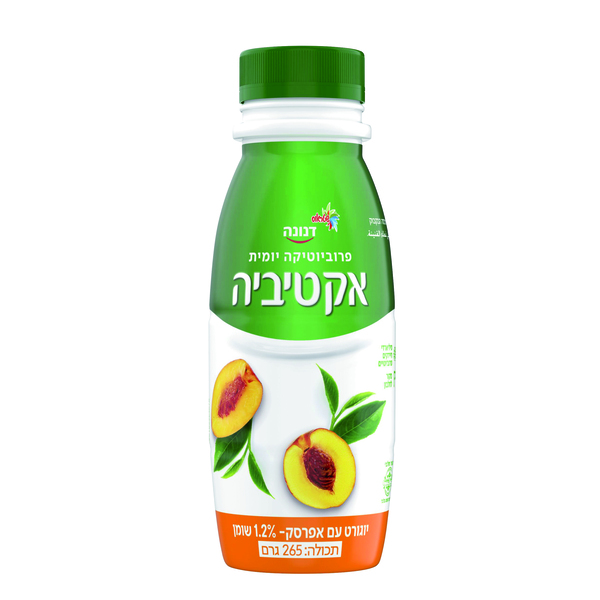 משקה אקטיביה בטעם אפרסק 1.3% שומן 265 ג' דנונה