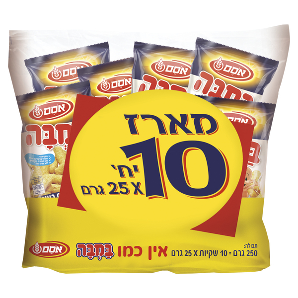 במבה מארז 10 יח' * 25 ג' אסם