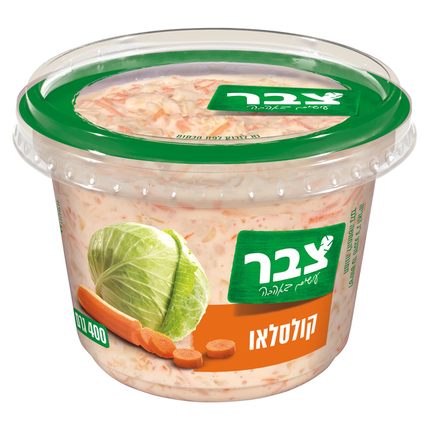 סלט קולסלאו כרוב לבן וגזר 400 ג' צבר