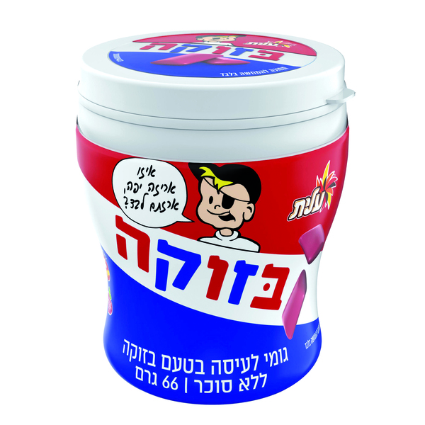 מסטיק בזוקה ציקלט צנצנת 66 גרם כשל"פ