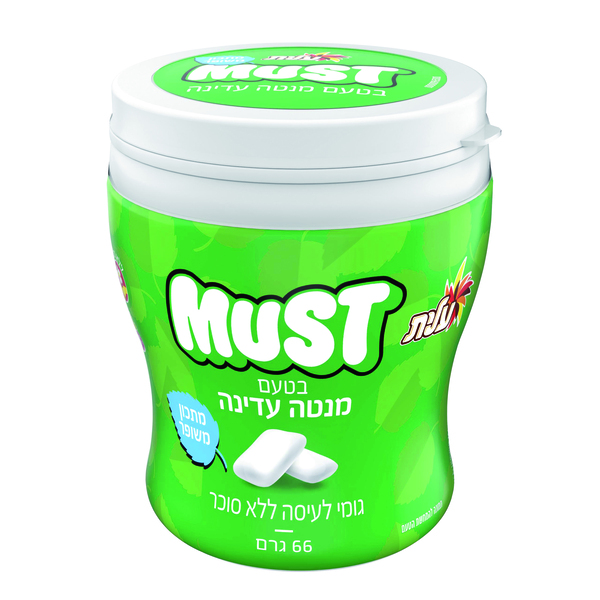 צנצנת מסטיק מאסט בטעם ספירמינט עדין 66 ג' עלית
