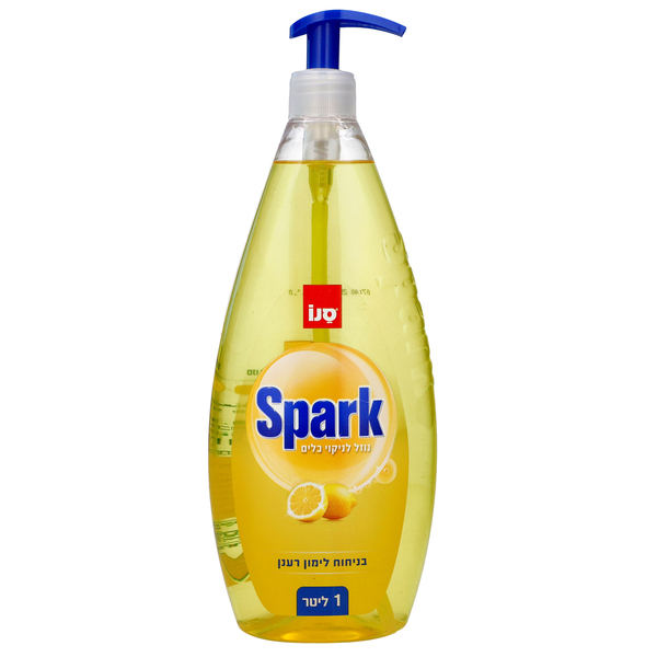 נוזל לניקוי כלים בניחוח לימון רענן סנו ספארק Spark