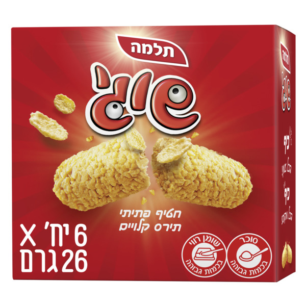 חטיף שוגי קורנפלקס תלמה 156 גרם מארז 6 יחידות בד"צ