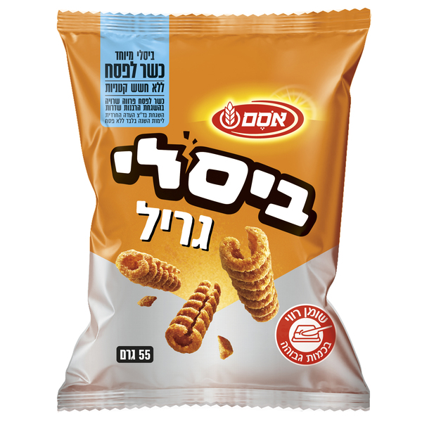 ביסלי גריל כשל"פ אסם 55 גרם - מידע תזונתי