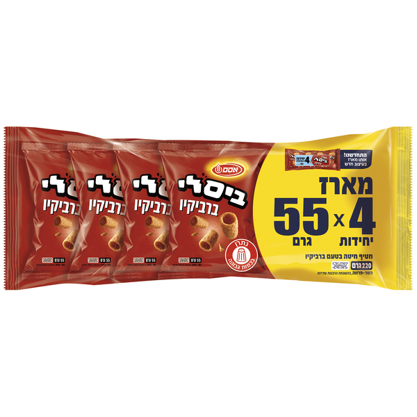 ביסלי ברביקיו קדמ. מארז אחיד10 4*55 גרם