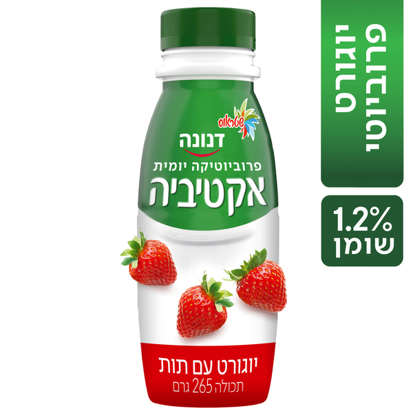 משקה יוגורט אקטיביה עם תות 1.2% שומן