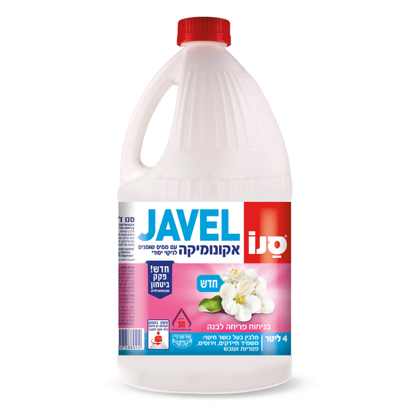 אקונומיקה סנו JAVEL בניחוח פריחה לבנה 4 ליטר