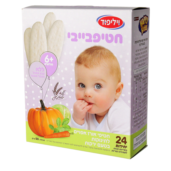 חטיפיבייבי - חטיפי אורז אפויים לתינוקות בטעם ירקות