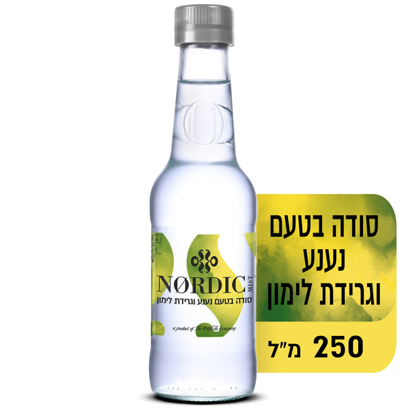 סודה בטעם נענע גרידת לימון 250 מ"ל נורדיק מיסט