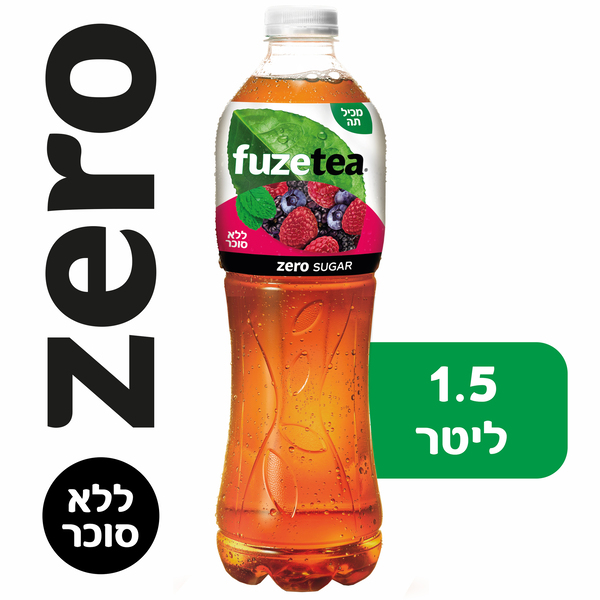 תה קר זירו בטעם פירות יער נענע 1.5ל' FUZE TEA