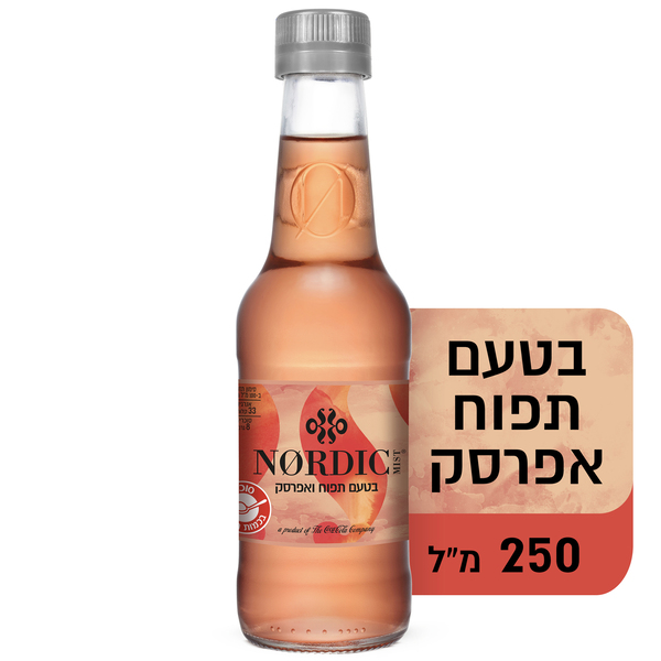 מוגז בטעם תפוח אפרסק 250 מ"ל נורדיק מיסט