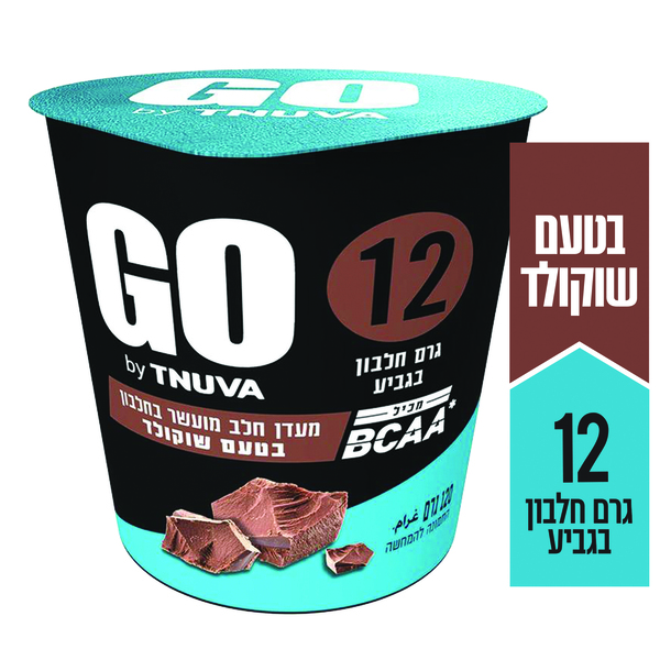 מעדן חלב go בטעם שוקולד 12 ג חלבון 120 ג