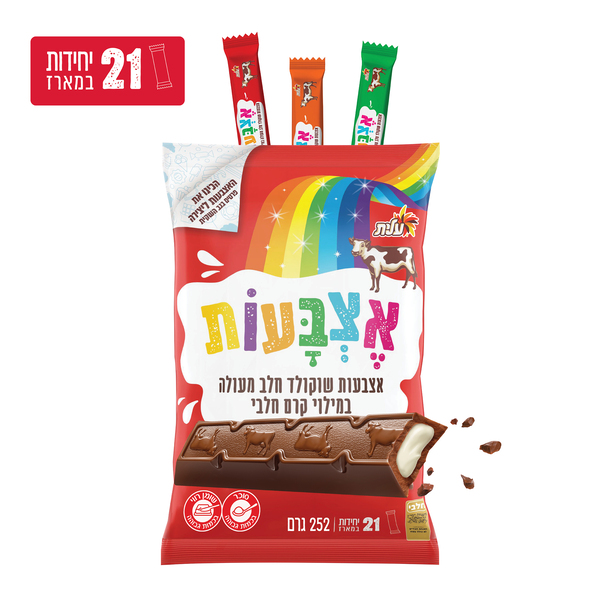 אצבעות שוקולד חלב במילוי קרם חלבי