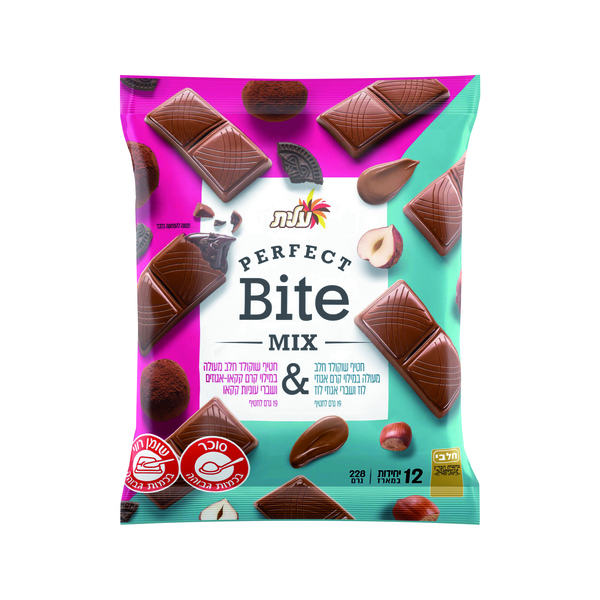 מיני חטיפי שוקולד PERFECT BITE  עם שברי - מידע תזונתי