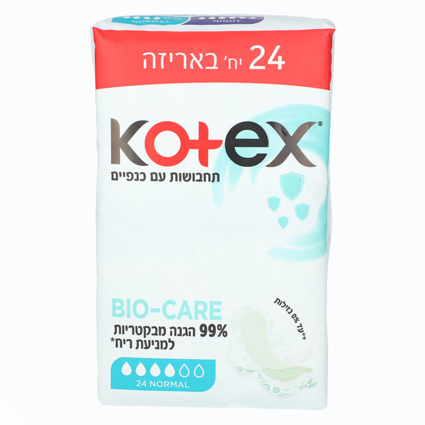 תחבושות קוטקס ביו קר נורמל ליום 24 יחידות