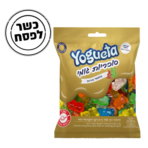 יוגטה - גומי דובונים מבריק 150 גרם כשל"פ