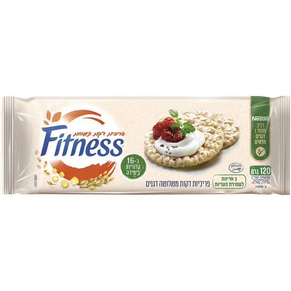 פריכיות דקות ונימוחות 3 דגנים פיטנס Fitness