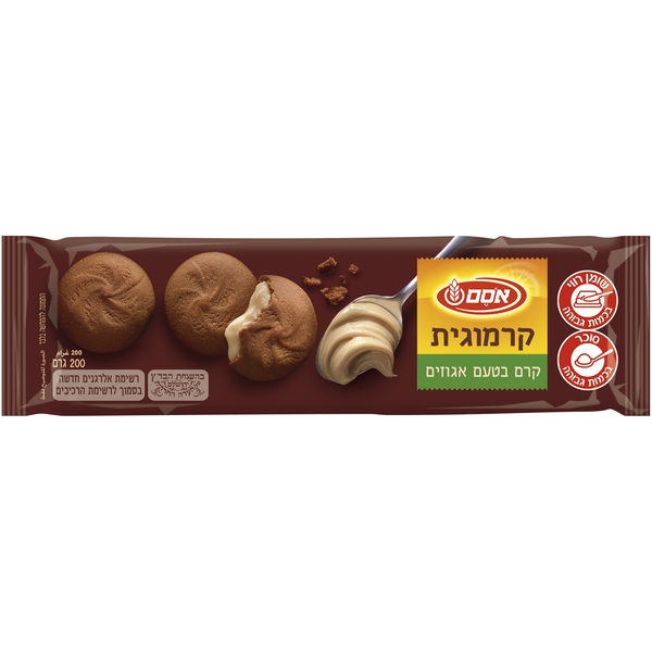אסם קרמוגית במילוי קרם אגוזים - מידע תזונתי