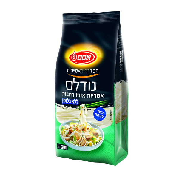 נודלס אטריות אורז רחבות הסדרה האסייתית כשל"פ