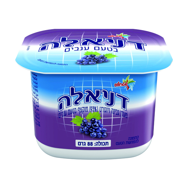 דניאלה מעדן גבינה ויוגורט מוקצף בטעם ענבים 5%