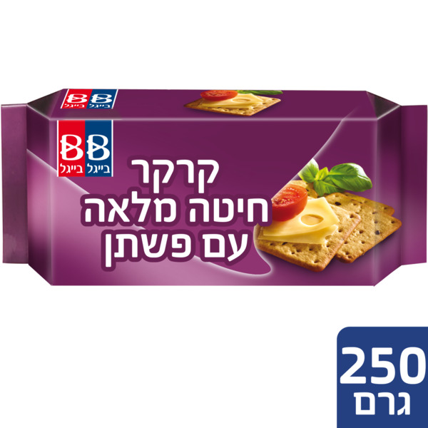 קרקר חיטה מלאה עם פשתן 300 גר' - מידע תזונתי