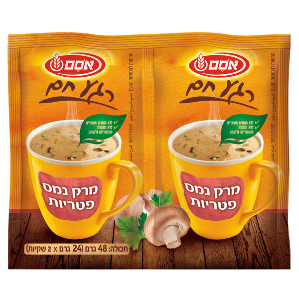 מרק נמס פטריות אסם בדצ 48 גרם מארז זוגי