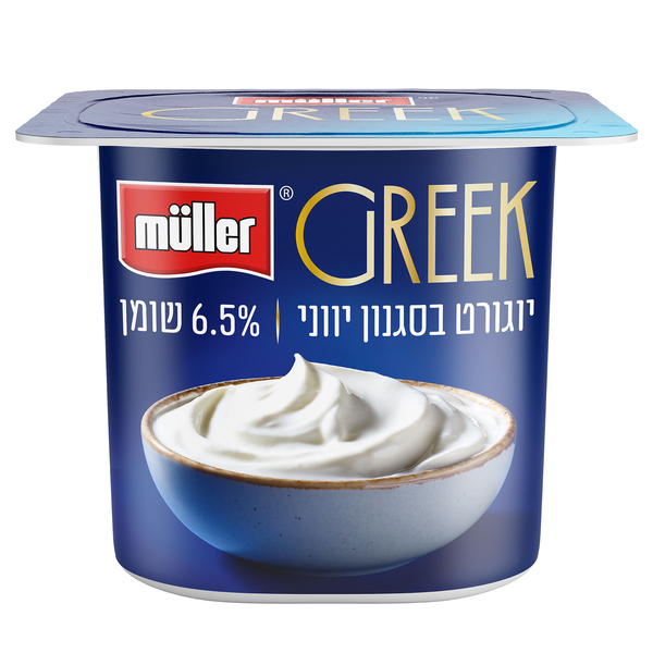 מולר יוגורט בסגנון יווני 6.5% שומן 130 גרם