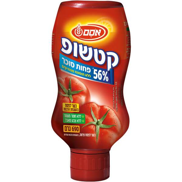 קטשופ אסם מופחת סוכר 690 גרם כל"פ