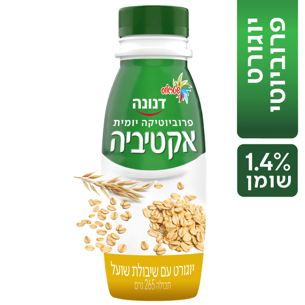 משקה אקטיביה שיבולת שועל במתיקות מעודנת 250 מ"ל