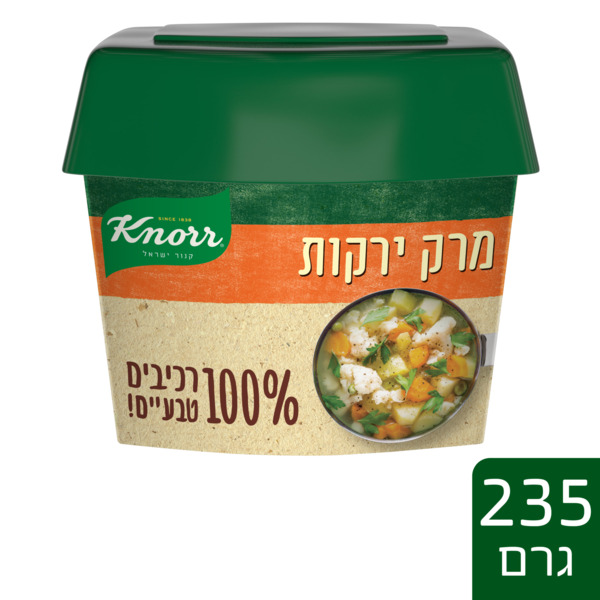 מרק ירקות 100% רכיבים טבעיים קנור 235 גר - מידע תזונתי