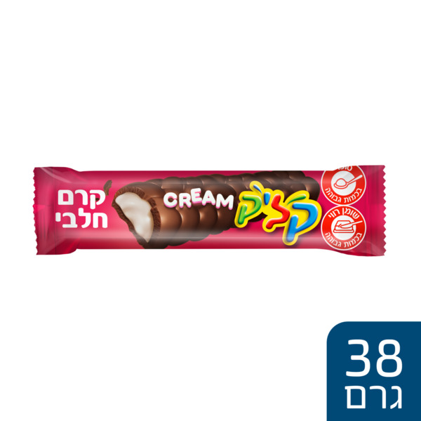 חטיף שוקולד קרם חלבי 38 ג' קליק