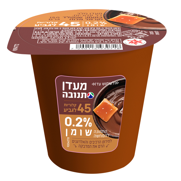 מעדן תנובה דיאט בטעם שוקולד וקרמל מלוח 0%