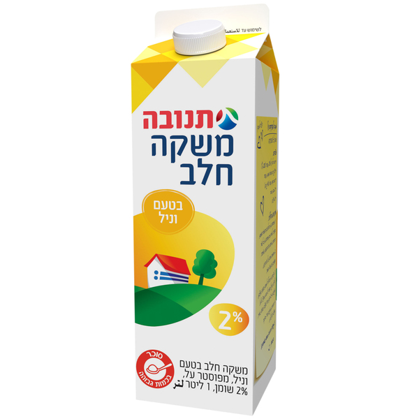 משקה חלב וניל תנובה 2% שומן על הבוקר 1 ליטר