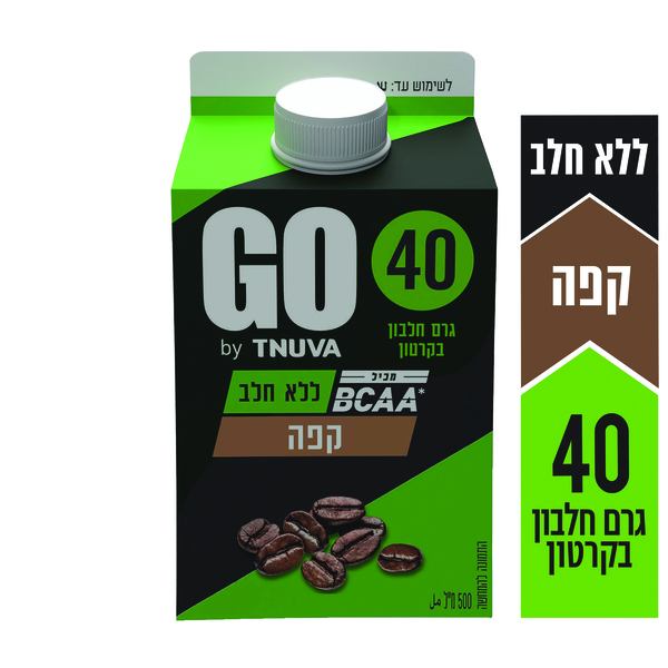 משקה סויה גו בטעם קפה 40 ג חלבון 500 מ"ל