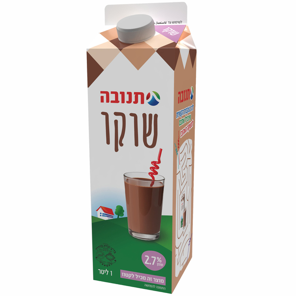 משקה חלב בטעם שוקו 2.7% קרטון 1 ל' תנובה