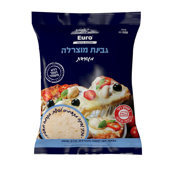 מוצרלה מגורדתEURO CHEESE ויליפוד 500 גרם