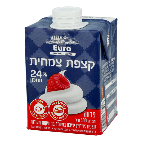 קצפת צמחית 24% שומן 500 מ"ל פרווה