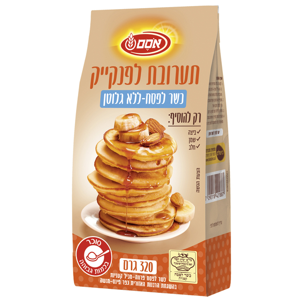 תערובת לפנקייק ללא גלוטן 320 גר' אסם כשל"פ