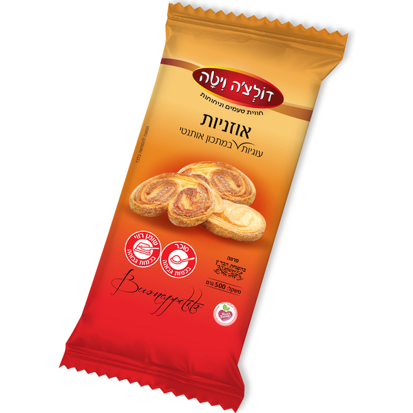 דולצ'ה ויטה עוגיות אוזניות 450 גרם - מידע תזונתי